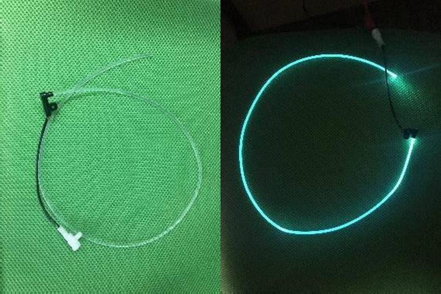 Flexible optical fiber atmosphere lamp